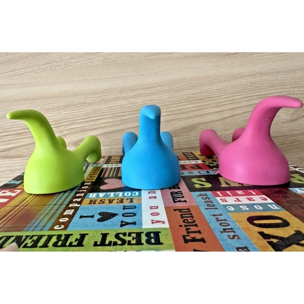 IKEA BASTIS Dog Tail Hook Rack 3 Color Pink Blue Green Leash Holder Wall Decor